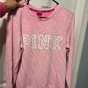 Victoria's Secret Pink Crewneck with Black Trim